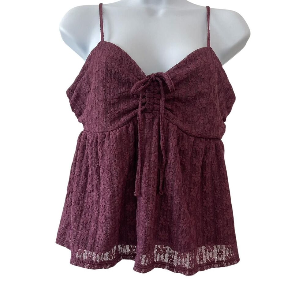 No-boundaries Women's Burgundy and Red Blouse - Picture 3 of 6